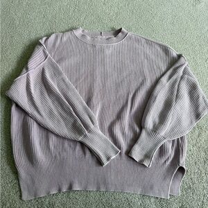 Aerie Lilac Slouched Sweater with Ribbed Texture